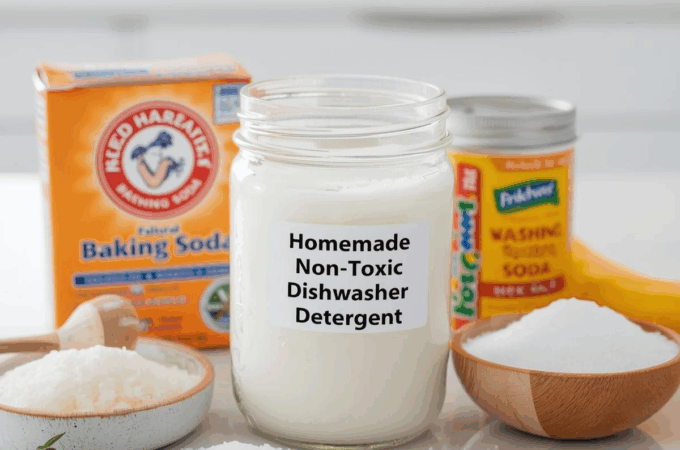 Homemade Non-Toxic Dishwasher Detergent